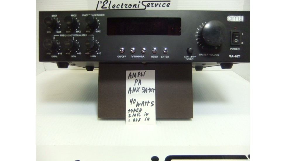 AMX SA-40T pa amplifier with built-in tuner for commercial application.